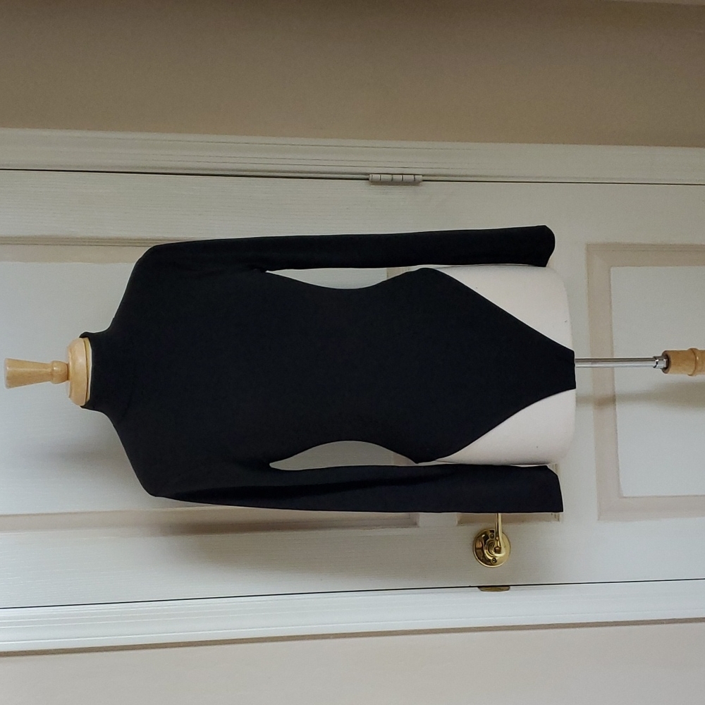 Black Mock Turtleneck Bodysuit - Picture 4 of 5